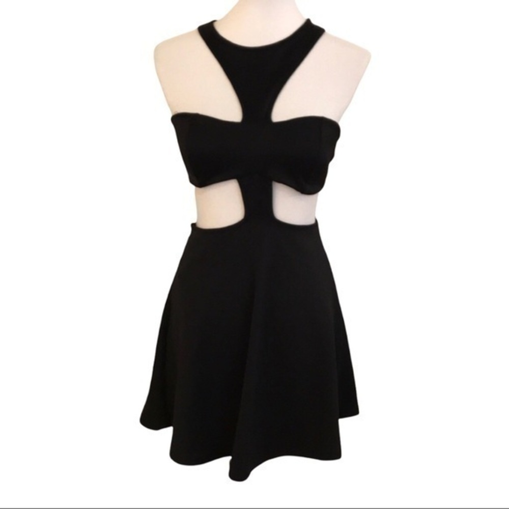 Tic Tac Black cutout kinky dress Sz S🎉